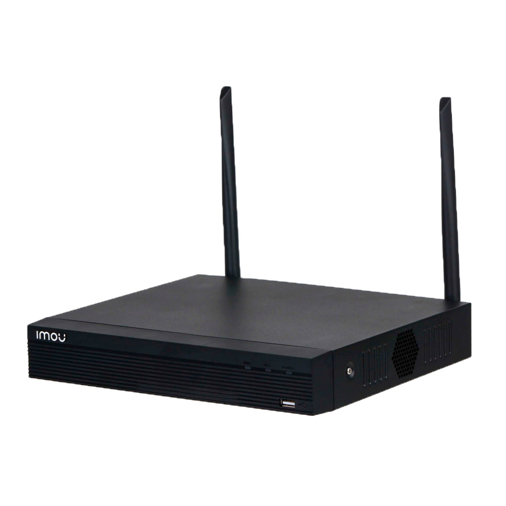 WiFi video recorder for Imou cameras - 2.4GHz WiFi and LAN cable - 8 CH IP video - H.265+ / H.264+ compression - HDMI and VGA output - Admits 1 hard disk