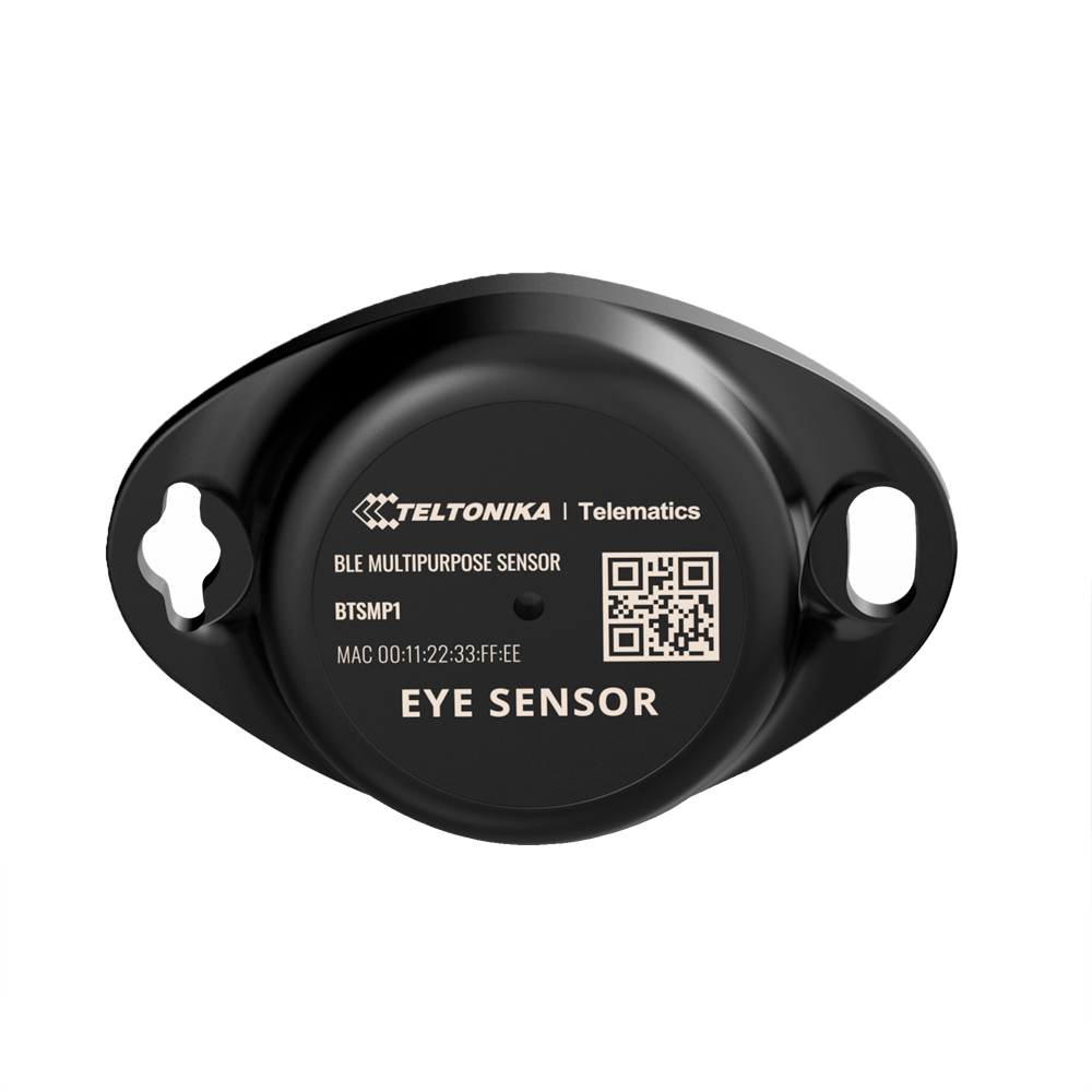 Baliza con sensores para activos - Temperatura, humedad, magnético y acelerómetro - Bluetooth 4.2 y 5.2 - Batería integrada de larga duración - Apto para exterior IP67 - App móvil EYE APP
