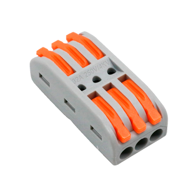 Safire -  Conector de Cable - 3 Entradas y 3 Salidas  - Calibre del cable 28 ~ 12AWG - Sección 0,08 ~ 4mm²  - 10 unidades