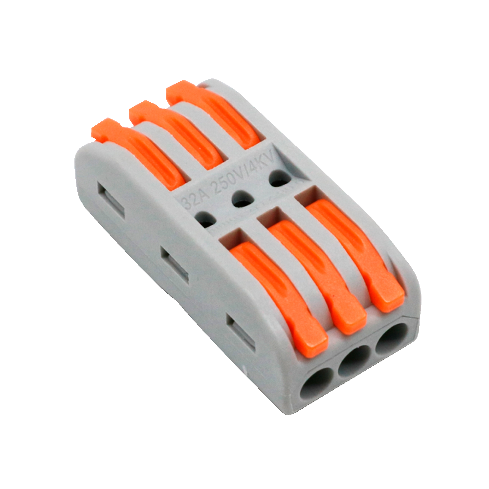Safire -  Conector de Cable - 3 Entradas y 3 Salidas  - Calibre del cable 28 ~ 12AWG - Sección 0,08 ~ 4mm²  - 10 unidades