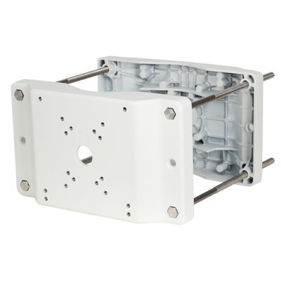 Staffa per pali/lampioni - Per telecamere dome motorizzate - Diametro 150~300 mm - Adatto per uso esterno e Anticorrosione - Bianco - Lunghezza regolabile