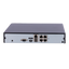 Hikvision - Gamma CORE - Videoregistratore NVR per telecamere IP - 4 CH video PoE 36 W / Risoluzione massima 6 Mp - Larghezza di banda 40 Mbps - Ammette 1 hard disk