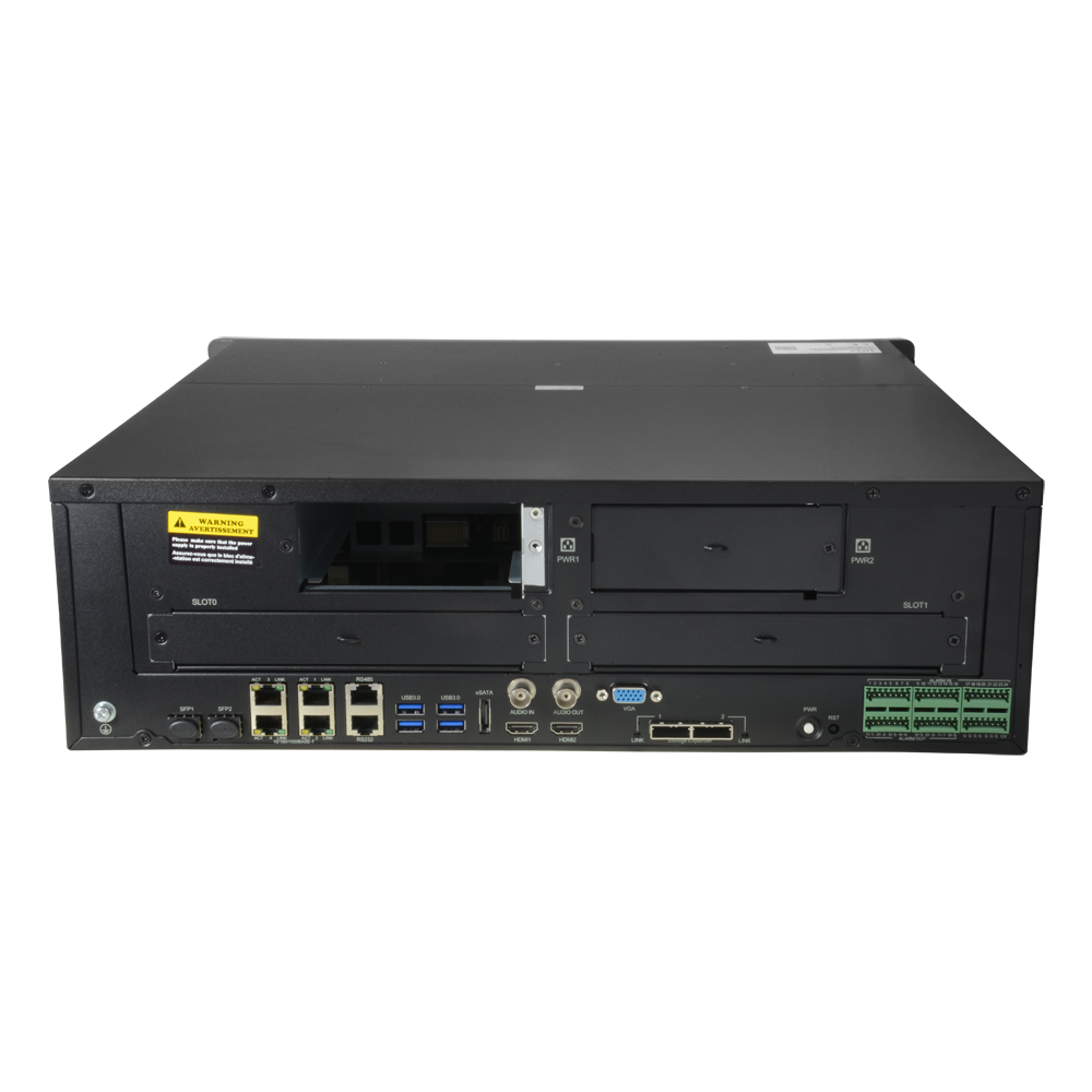 NVR per videocamere IP - Gamma Pro - 64 CH vídeo | 12 Mpx - Supporta 2 schede di decodifica - Larghezza di banda 384 Mbps - Supporta 16 hard disk | RAID