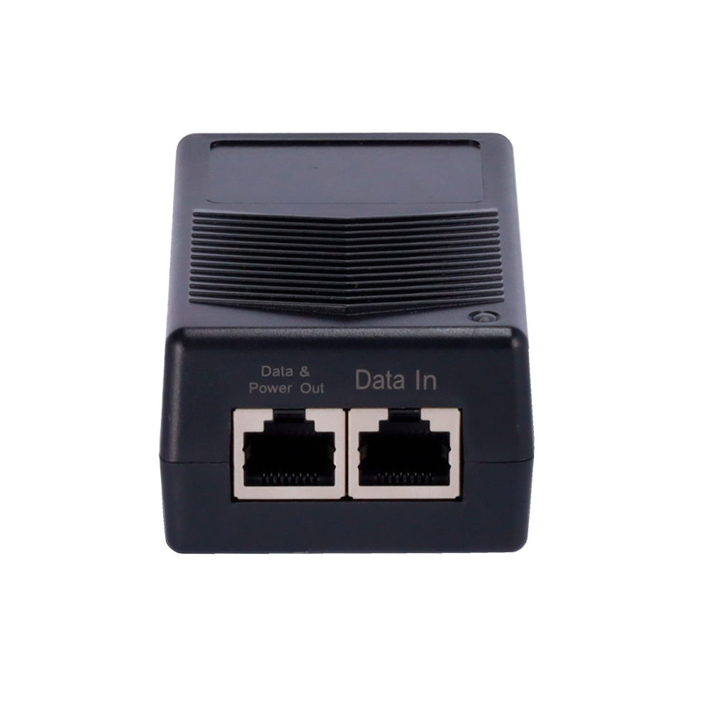 Iniettore PoE - Ingresso/Uscita RJ45 10/100 Mbps - Potenza 15 W - Distanza massima 100 m - Velocità 100M - Stabilizzato e protetto