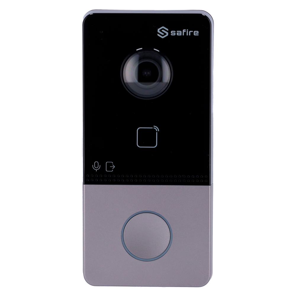 Kit di Videocitofoni - Tecnologia IP e WiFi - Include placca e monitor - Lettore MF | PoE Standard - App cellulare con P2P - Montaggio su superficie