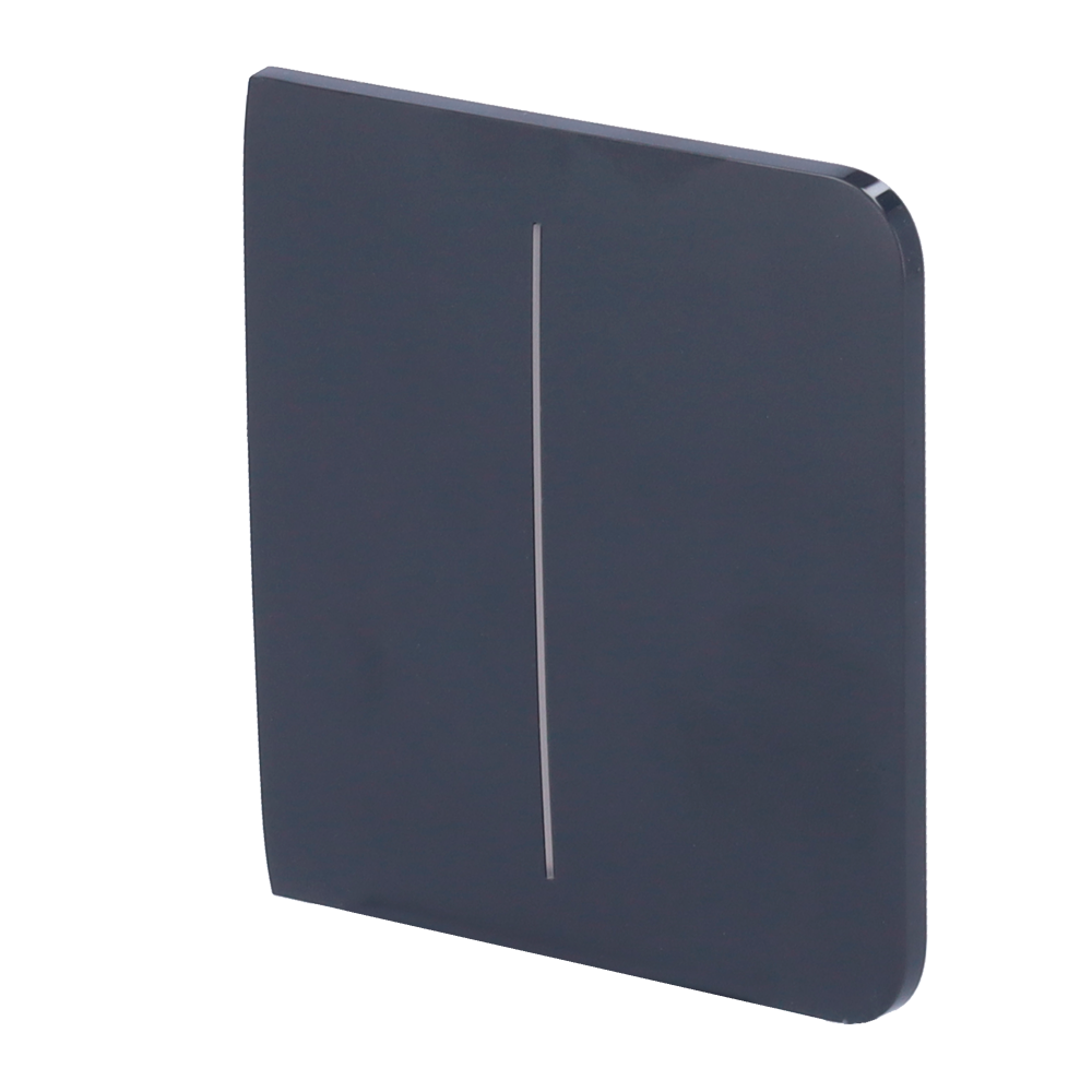 Touch panel for double light switch - Compatible with AJ-LIGHTCORE-2G - LED backlighting - Side touch panel without contact - Graphite color
