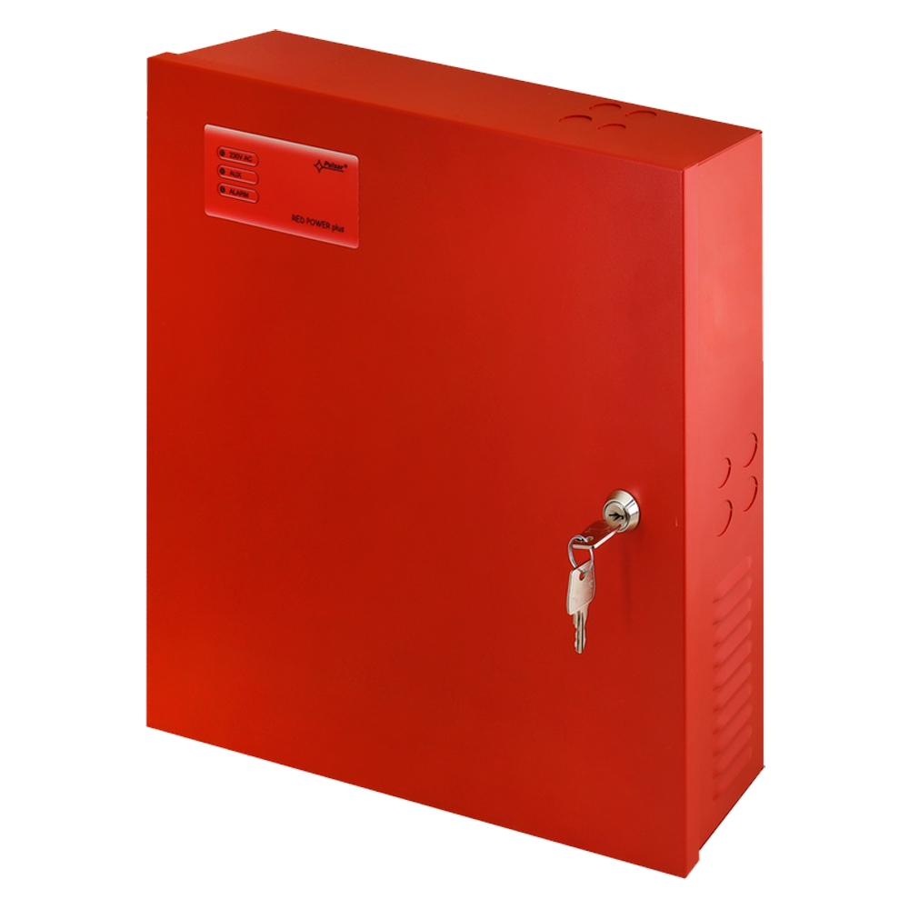 Power source - EN54-4 certified - Output current 4.2A - Maximum up to 5A during 5 minutes - Auxiliary fault outputs - Capacity for 2 x 12V 17Ah batteries