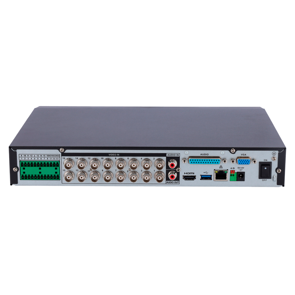 Videograbador 5n1 X-Security - 16 CH HDTVI/HDCVI/AHD/CVBS (4K) + 16 IP (8Mpx) - Alarmas | Audio sobre coaxial - Resolución 4K (7FPS) - 2 CH Reconocimiento facial - 8 CH Reconocimiento de personas y vehículos