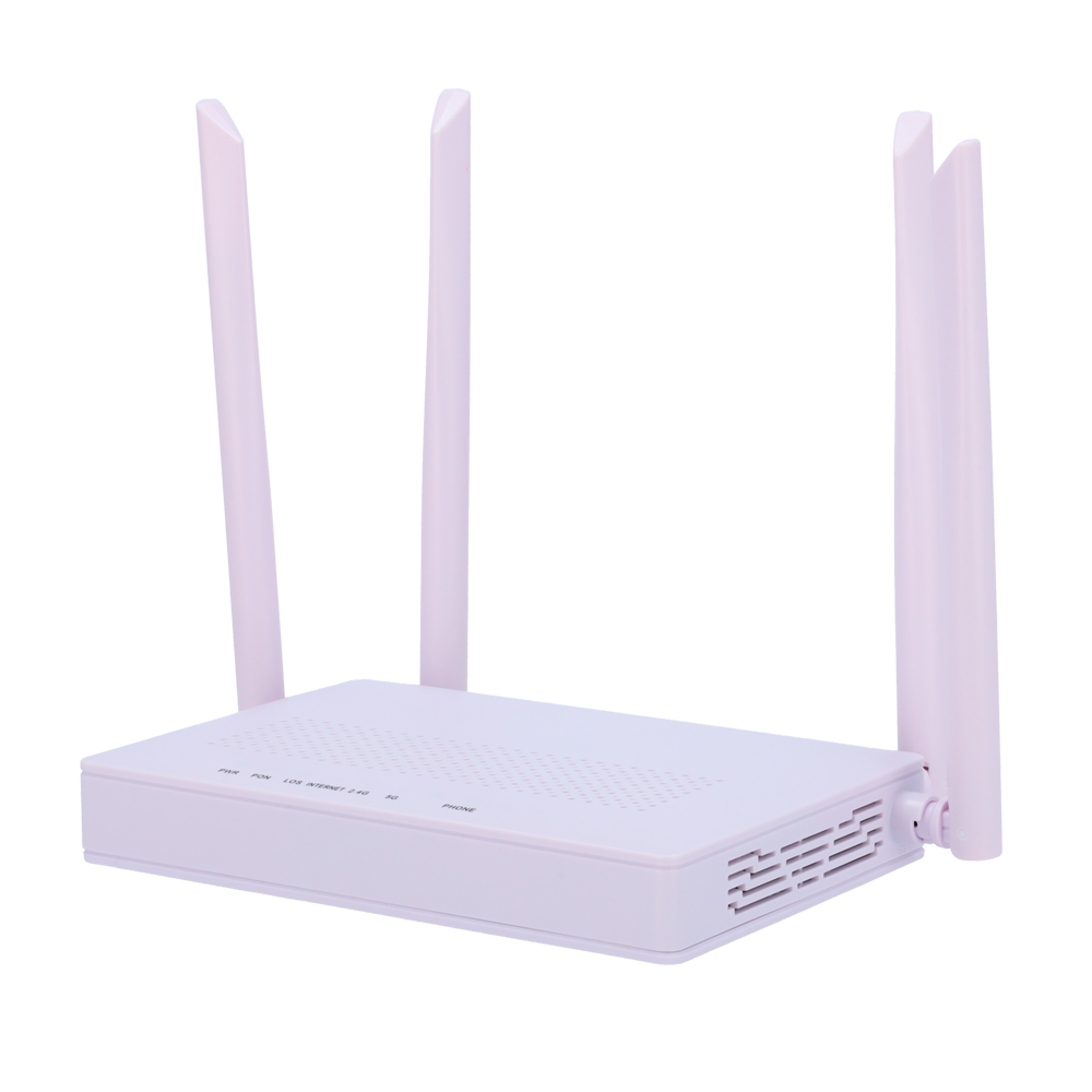 Marca Blanca Router ONT Wi-Fi 5 AC1300 - 4 Puertos LAN RJ45 10/100Mbps - 1 Puerto LAN/WAN RJ45 10/100/1000Mbps - 802.11ac 2x2 doble banda 2.4 y 5GHz - Control Parental, Red de Invitados, EasyMesh - Diseñado para crea una red Mesh completa