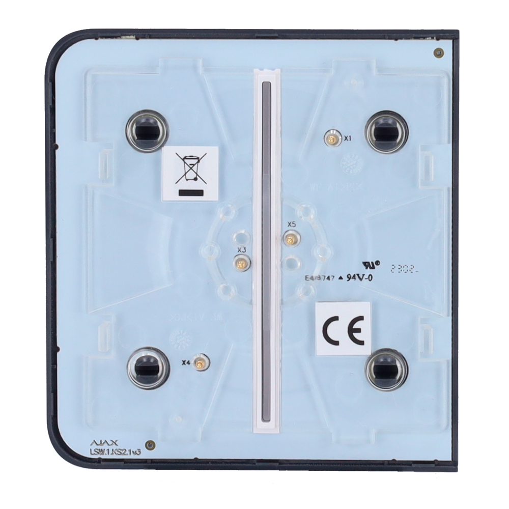 Touch panel for double light switch - Compatible with AJ-LIGHTCORE-2G - LED backlighting - Side touch panel without contact - Graphite color