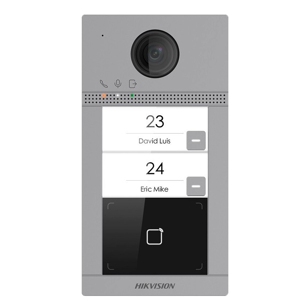 WiFi IP video monitor 2 apartments - 2 Mpx camera | Two-way audio - Opening with MF sound | 2 relays - Mobile app with or without monitor - Suitable for exterior IP65 | IK08 - Installation set | PoE