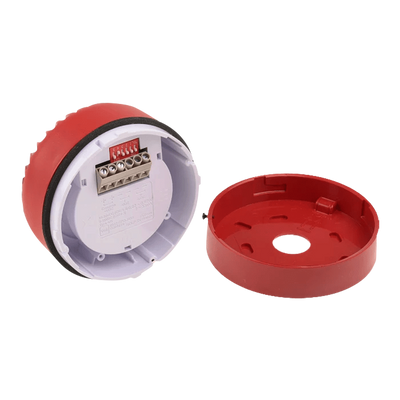 Roshni LP - Sirena incendi cablata per interni ed esterni - Potenza del suono 102 dB a 1 m - 32 toni di allarme - Base alta per un'installazione semplice - Alimentazione 24 VDC