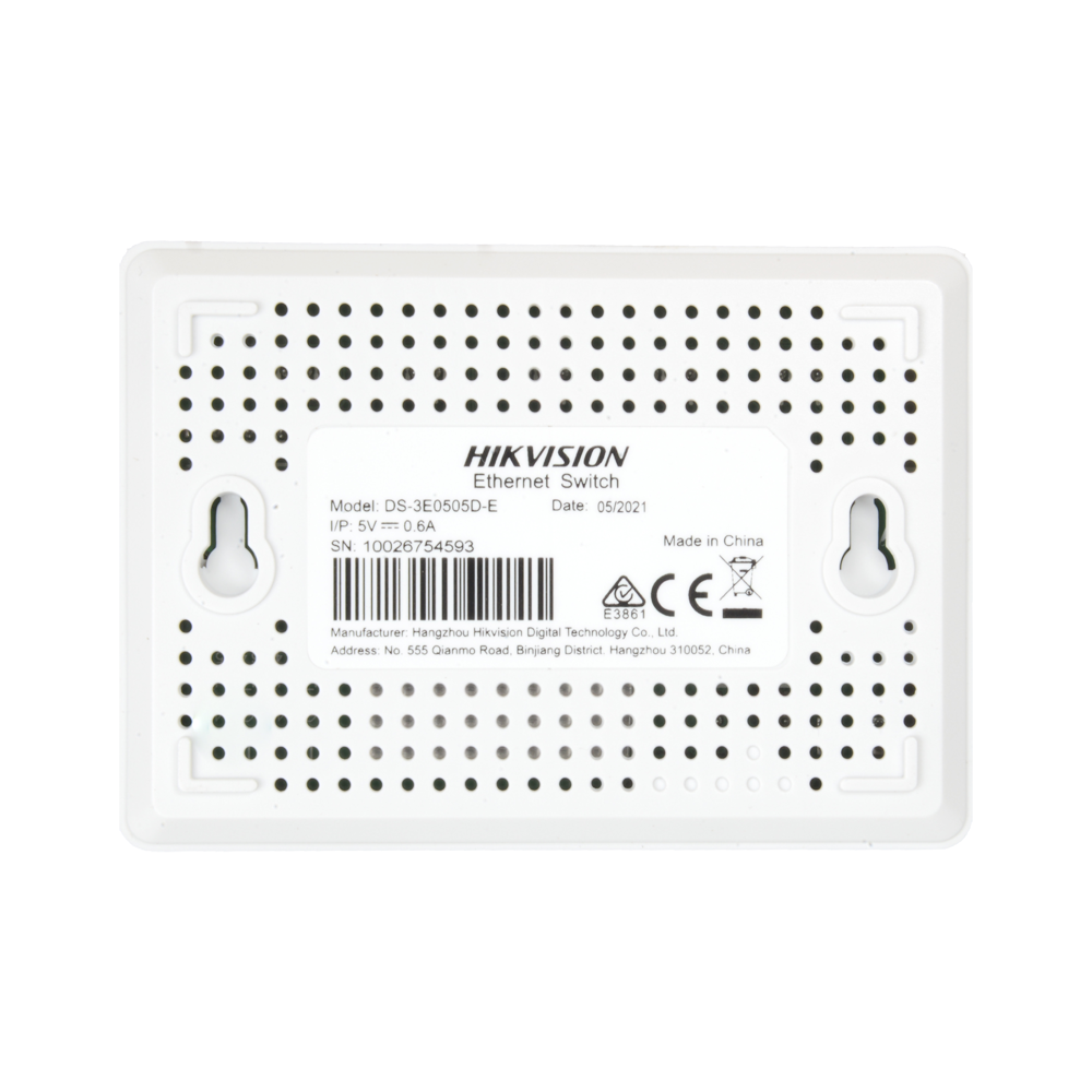 Interruttore da tavolo Hikvision - 5 porte RJ45 - Velocità 10/100/1000 Mbps - Plug & Play - Basso consumo