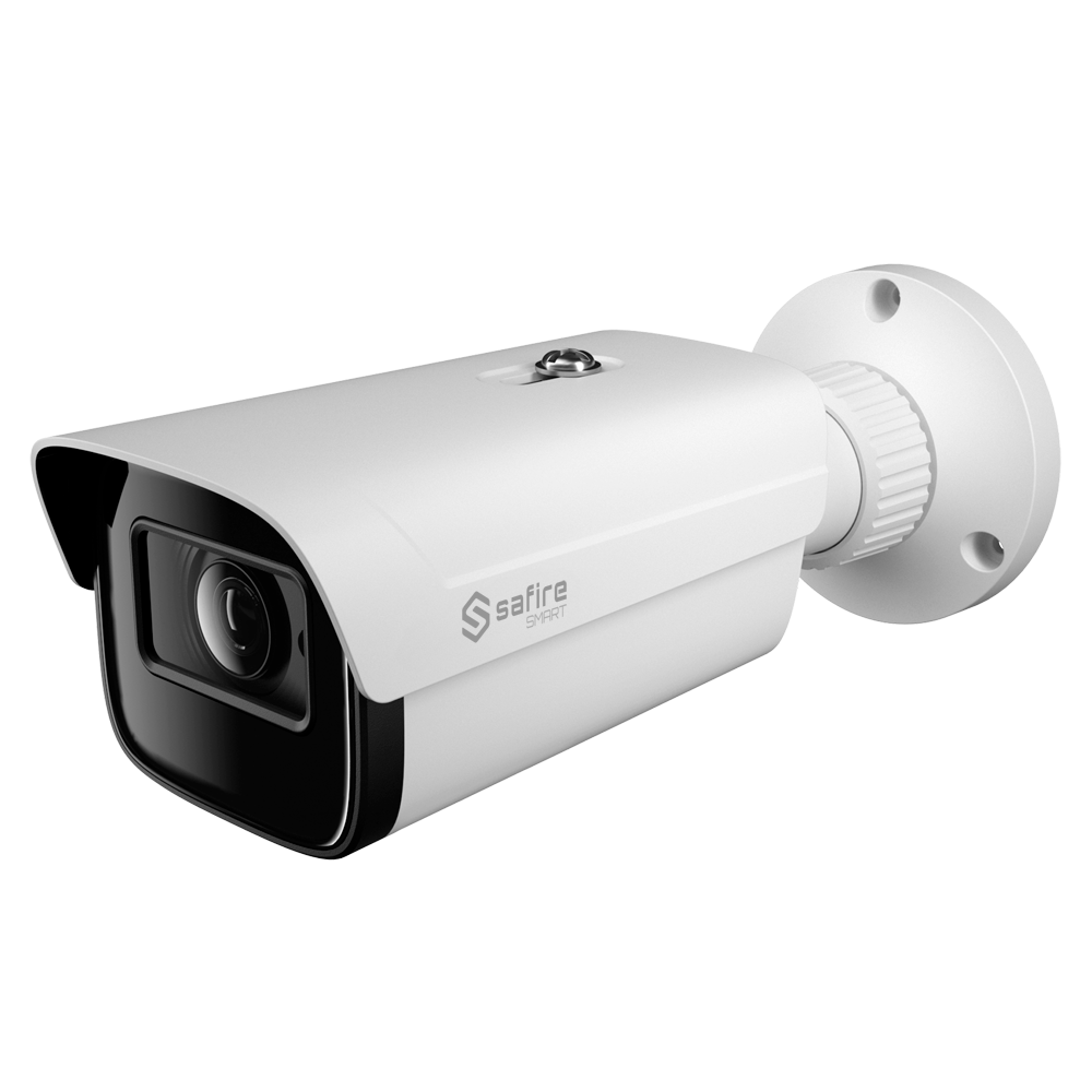 Safire Smart - Cámara Bullet 4 en 1 Rango E1 - 5 Mp (2560x1936), 1/2.7" CMOS - Lente motorizada 2.8~12 mm | Alcance IR 50 m - DWDR, HLC, BLC, AGC - Resistente al agua IP67
