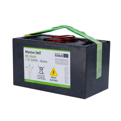 Batería zinc-aire - Voltaje 7.5 V - Capacidad 3000 Wh - Conector MOLEX - 120 x 125 x 221.6 mm / 5650 g - Para respaldo o uso directo