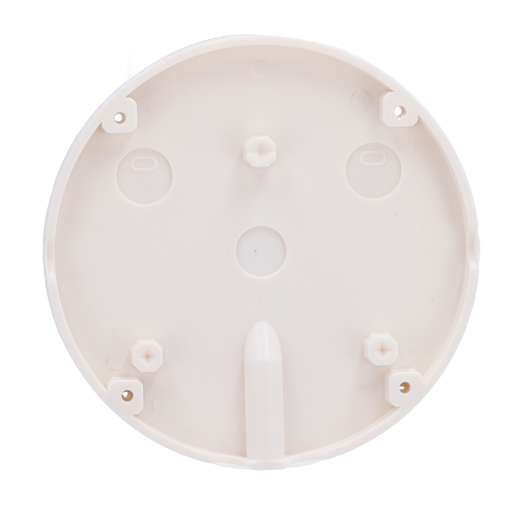 Scatola di giunzione per telecamere bullet e dome - Per esterni - Installazione a tetto o parete - In plastica | Color bianco - Coperchio interno per il passaggio dei cavi