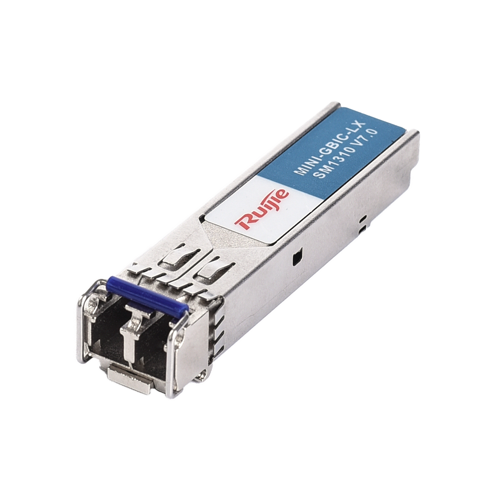 Ruijie SFP Transceiver Module - Wavelength 1310 nm - Singlemode Fiber - Connector Type LC duplex - Maximum Distance 10km - 1.25Gb/s - 1000Base-LX