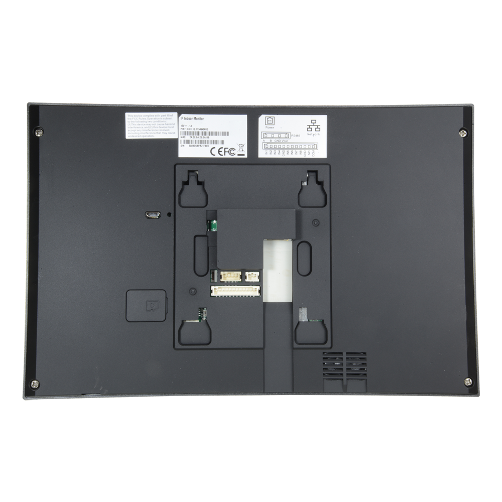 Monitor per Videocitofoni - Schermo TFT da 7" Android 8.1 - Audio bidirezionale e chiamate tra dispositivi - TCP / IP e WiFi - Slot MicroSD | 8 Entrate allarme - Montaggio in superficie