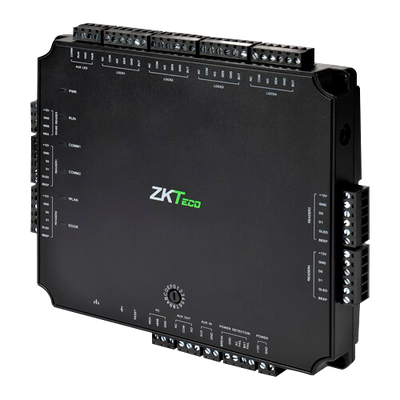 Controlador de acceso PoE - Acceso con tarjeta o contraseña - TCP/IP | Conexión con controlador esclavo - 4 lectores para Wiegand | 8 lectores para OSDP - Salida de relé para 4 puertos - Software serie ATLAS integrado y aplicación móvil