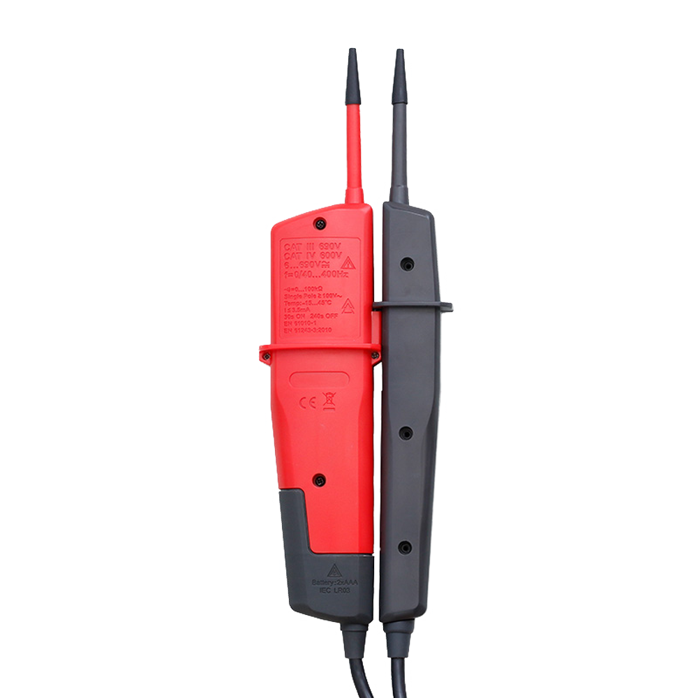 Non-contact AC/DC voltage detector - LED display - High and low voltage modes up to 690 V - Acoustic warning and visible LED - Automatic shutdown - Waterproof IP65
