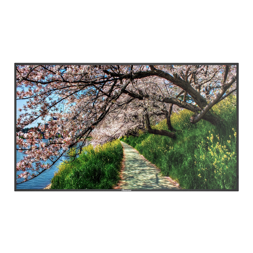 Monitor HISENSE DLED 4K 86" | Serie E - Progettato per negozi e ristoranti - Risoluzione 3840x2160 - 2 ingressi HDMI 2.0 - Angolo di visione di 178° - Audio | Altoparlanti integrati
