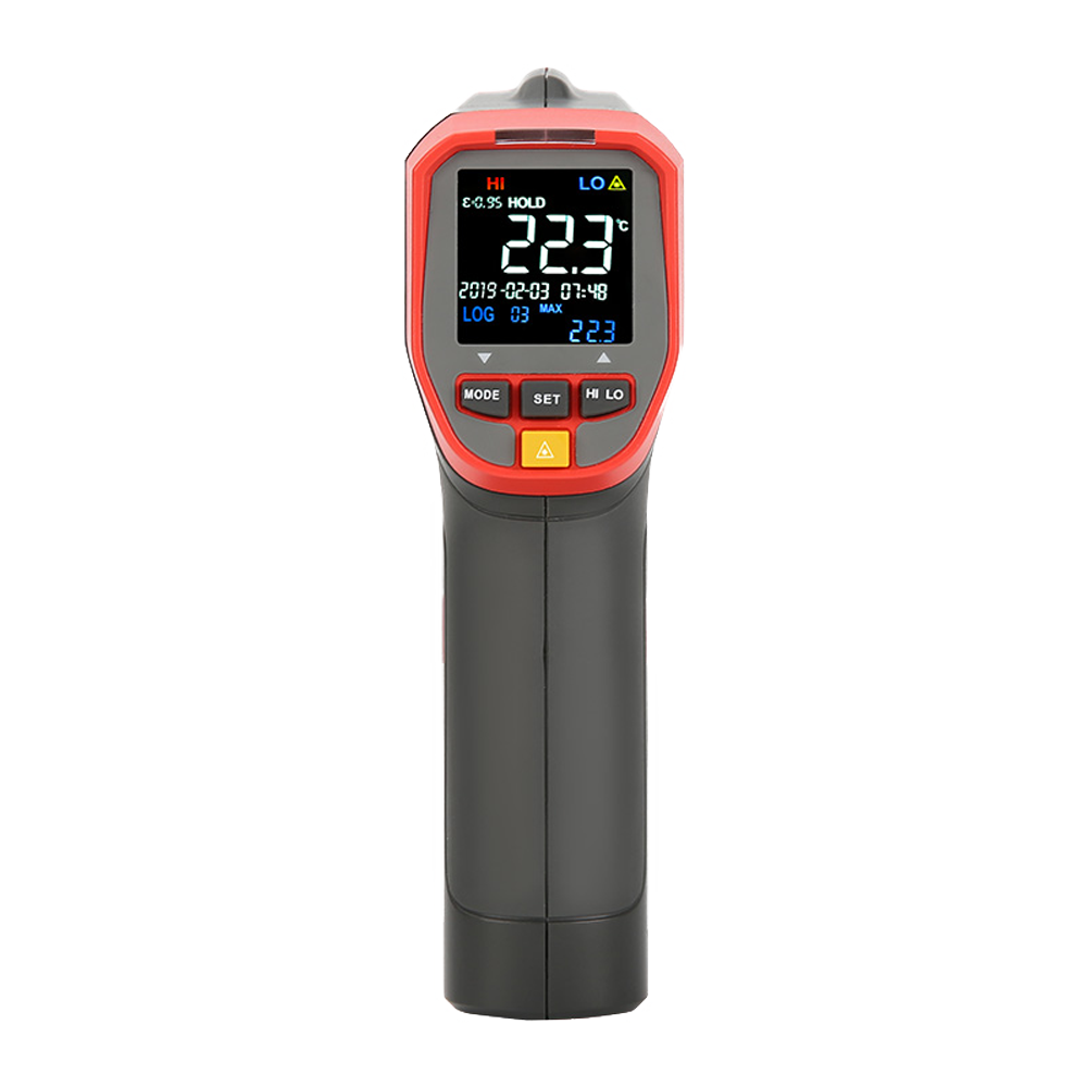 Termometro a infrarossi di precisione - Range di misurazione -32ºC ~ 600ºC - Precisione ±1.5ºC o ±1.5% - Misurazione senza contatto e istantanea - Tempo di risposta 250ms