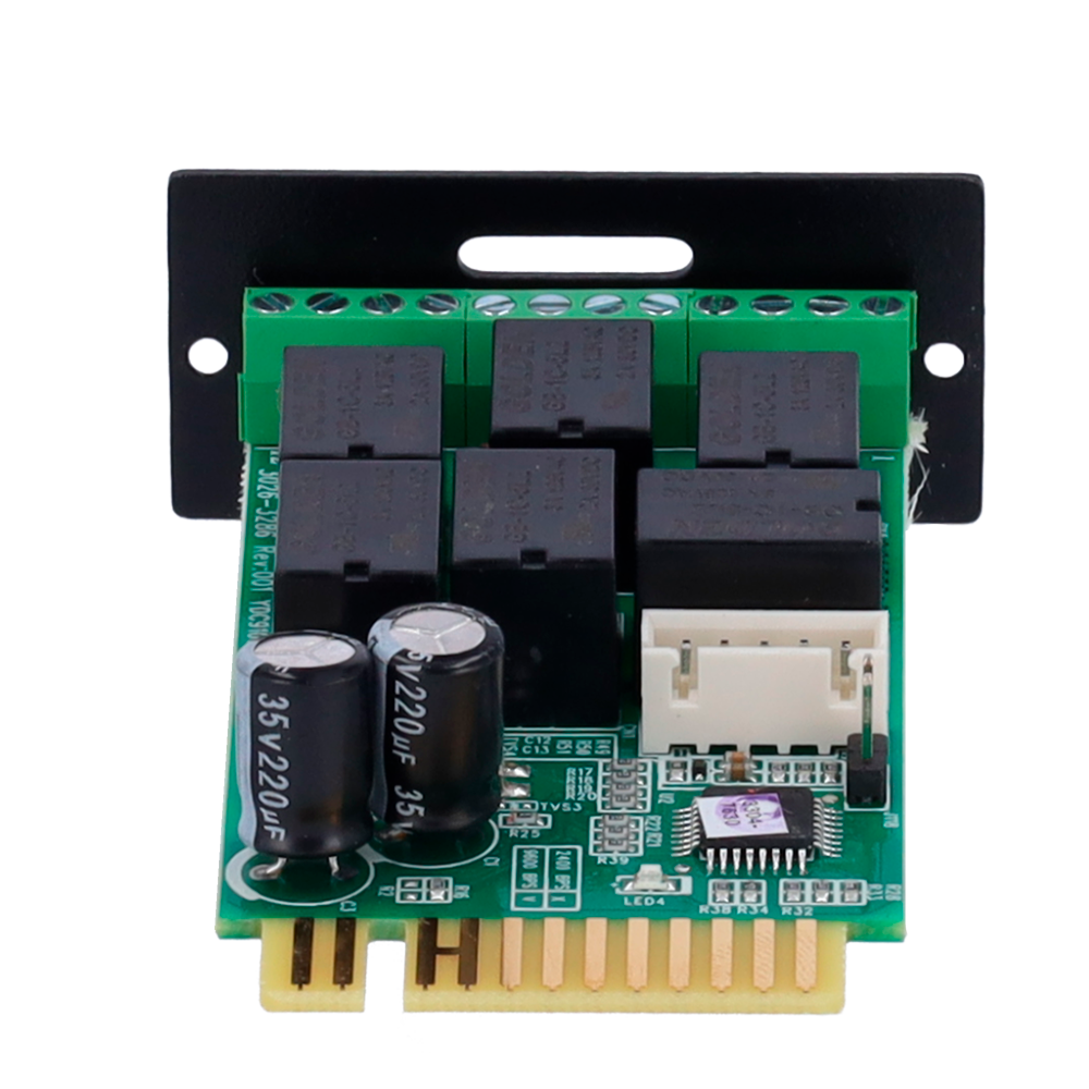 Mini scheda a contatto pulito - Per l'installazione sullo slot SNMP dell'UPS - Collegamento al dispositivo di monitoraggio - Segnala lo stato dell'UPS