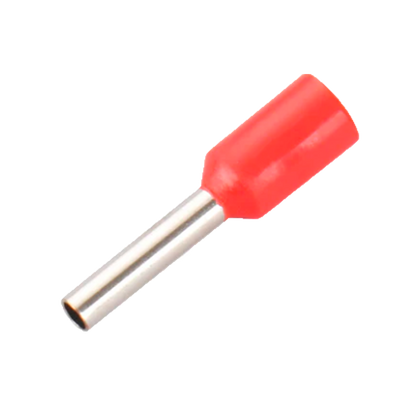 Punteras huecas de crimpado - Para Cables eléctrico - Sección del conductor 1mm² / AWG 18 - Color rojo - 200 Unidades