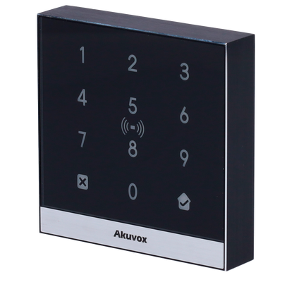 Controllo accessi - Scheda EM/MF, NFC e PIN | 1 relè - 20.000 utenti | 100.000 registri - Controller integrato | Wiegand 26/34 - Adatto per esterni IP65 | TCP/IP e PoE - Connessione via Cloud | Uscita 12V - Innowatt