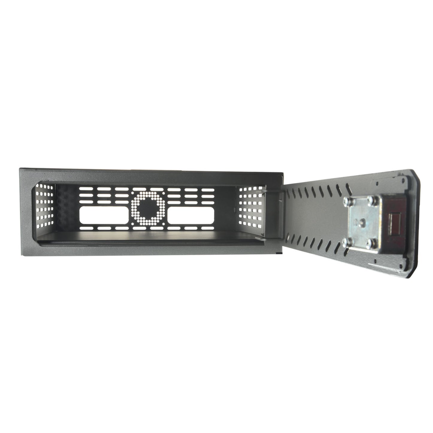 Cassaforte per DVR - Specifica per TVCC - Per DVR minore di 1U rack - Chiusura elettronica - Con ventilazione e passacavi - Qualità e resistenza