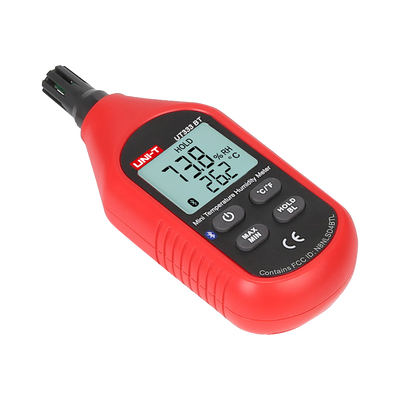 Misuratore di condizioni ambientali - Misurazione della temperatura e dell'umidità - Design leggero ed economico con interfaccia intuitiva - Spegnimento automatico - Connessione all'APP tramite Bluetooth