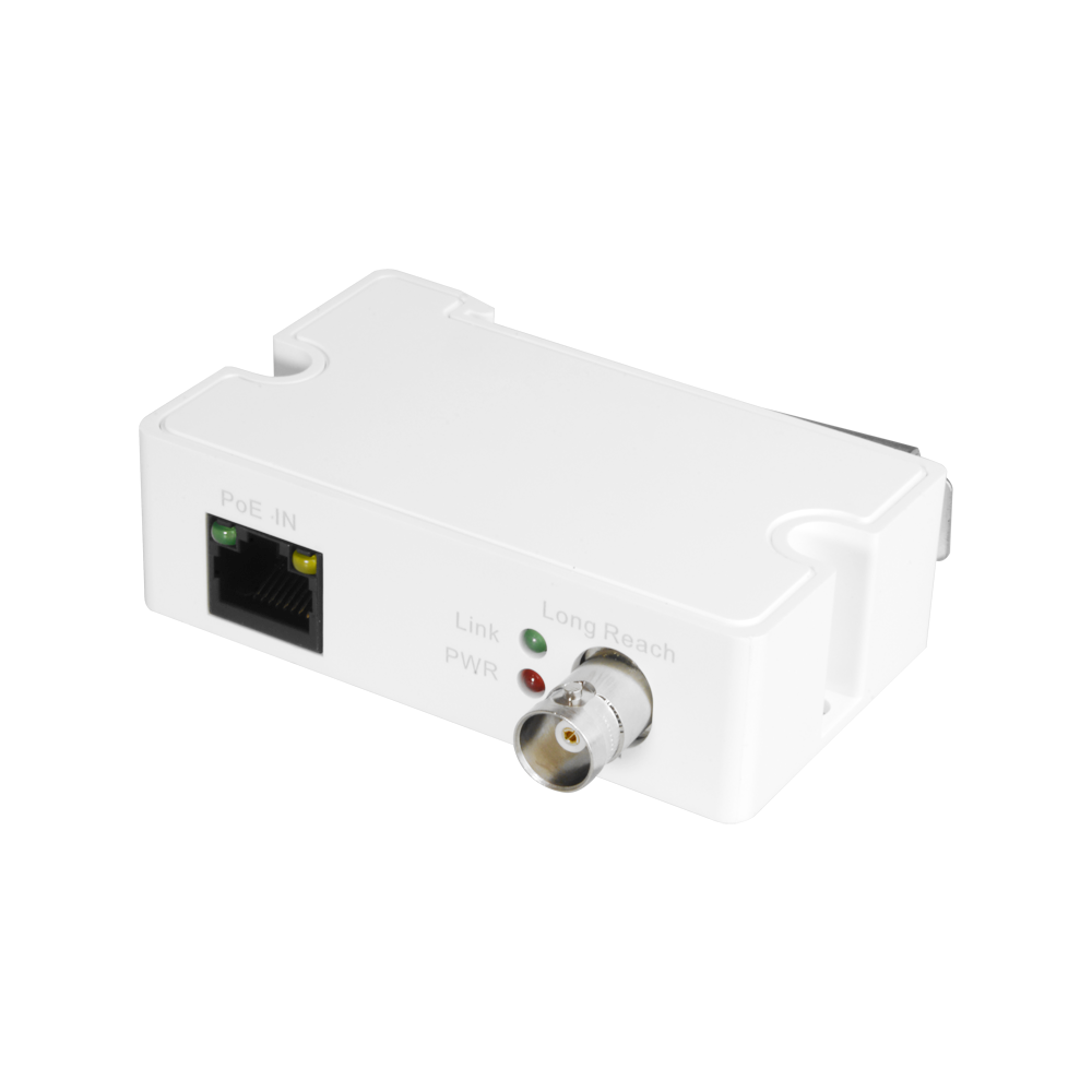 Extensor de marca EoC - Ethernet para cable coaxial - Activo | Específico para ePoE - Receptor compatible con la gama LR1002 - Permite transmitir 1 canal IP - Distancia máxima 1000 m