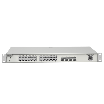Reyee Switch Cloud Layer 2+ - 24 puertos Gigabit RJ45 - 4 puertos Gigabit SFP - LAG estático/DHCP Snooping/IGMP Snooping/Duplicación de puertos - VLAN/Aislamiento de puertos/STP/RSTP/ACL/QoS - Servidor DHCP/Rutas estáticas