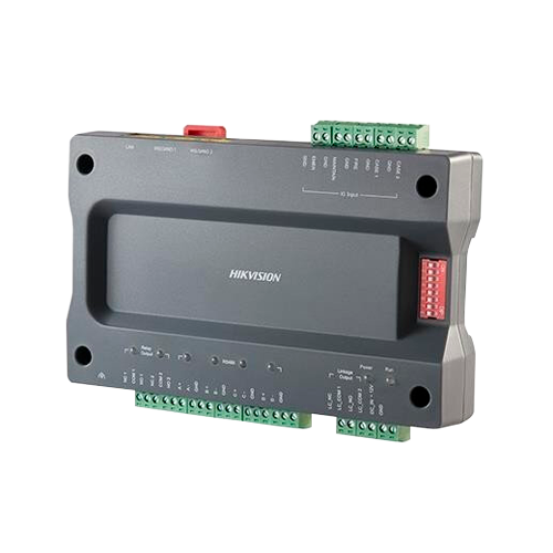 Controller master per ascensori - Accesso tramite impronta digitali, volti, scheda o password - Comunicazione TCP/IP - 2 Ingressi Wiegand 26 e 2 RS485 - Uscita 2 relè - Software iVMS-4200