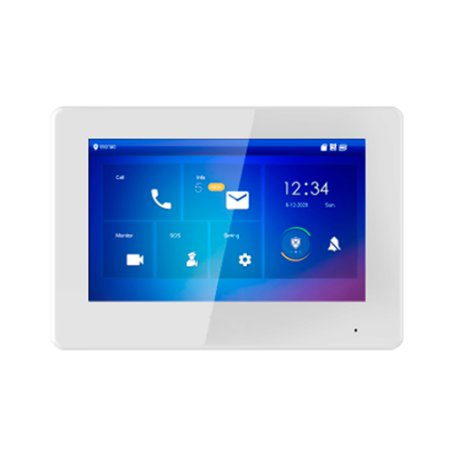 Kit di Videocitofoni - Tecnologia 2 fili e PoE - Include Placca, Monitor, Hub 2 fili e supporto - App cellulare con P2P - Montaggio in superficie