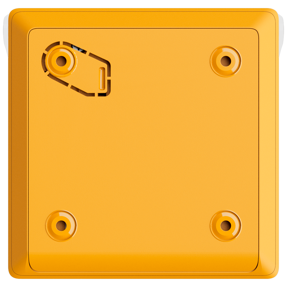 Botón manual de alarma de incendio amarillo - Inalámbrico 868 MHz Jeweller - Botón alarma incendio o activador de escenarios - Compatible con función de alarma interconectada - Transmisión de alarmas a CRA (configurable) - Alimentación 2 pilas CR123A