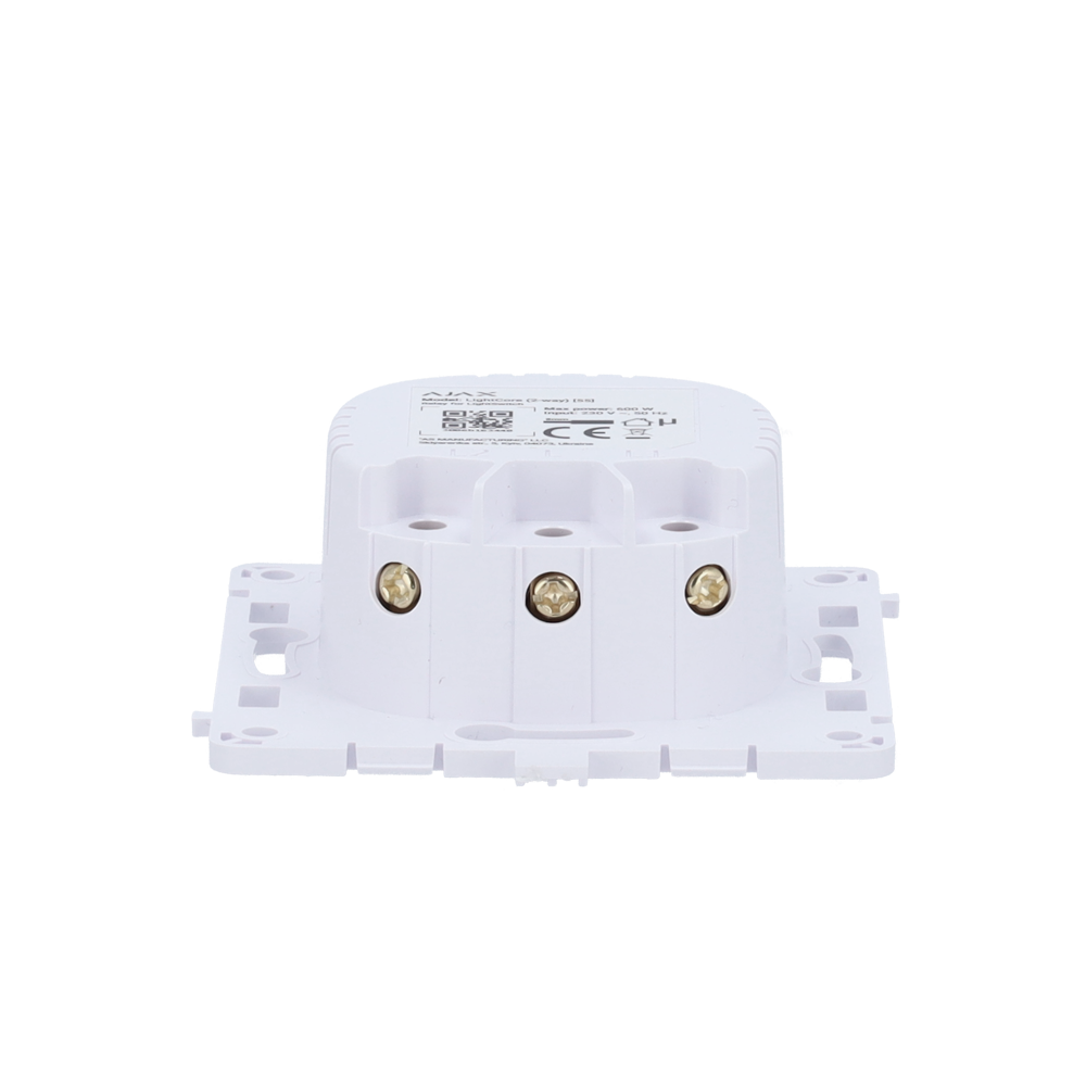Ajax - LightSwitch LightCore (2 Way) - Relè per interruttore luce commutabile - Senza fili 868 MHz Jeweller - Range di comunicazione fino a 1100 m - Alimentazione 230 V AC 50 Hz - Non è necessario il neutro - Innowatt