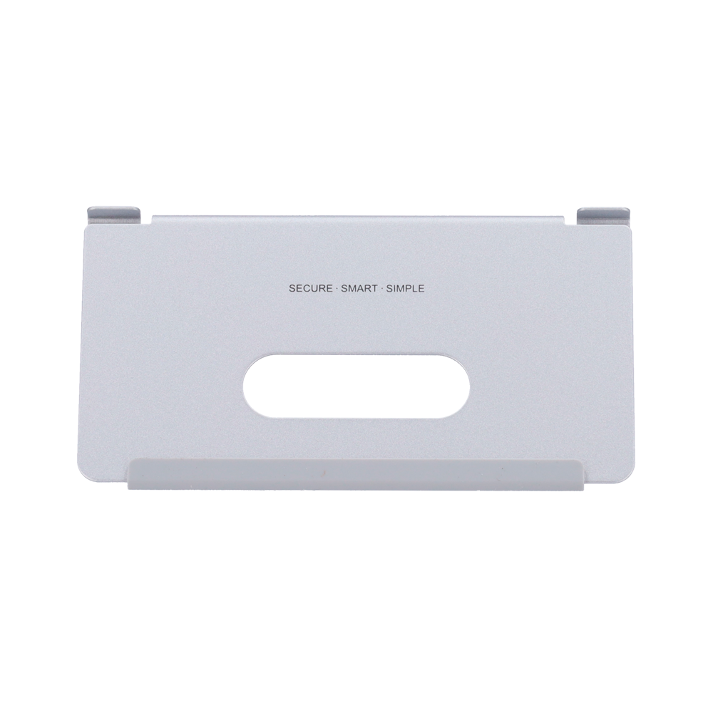 table support - Specific for video intercoms - Compatible with Hikvision monitors - Connection holes - 86 (I) x 122 (W) x 64 (L) mm - Made of SUS304 stainless steel