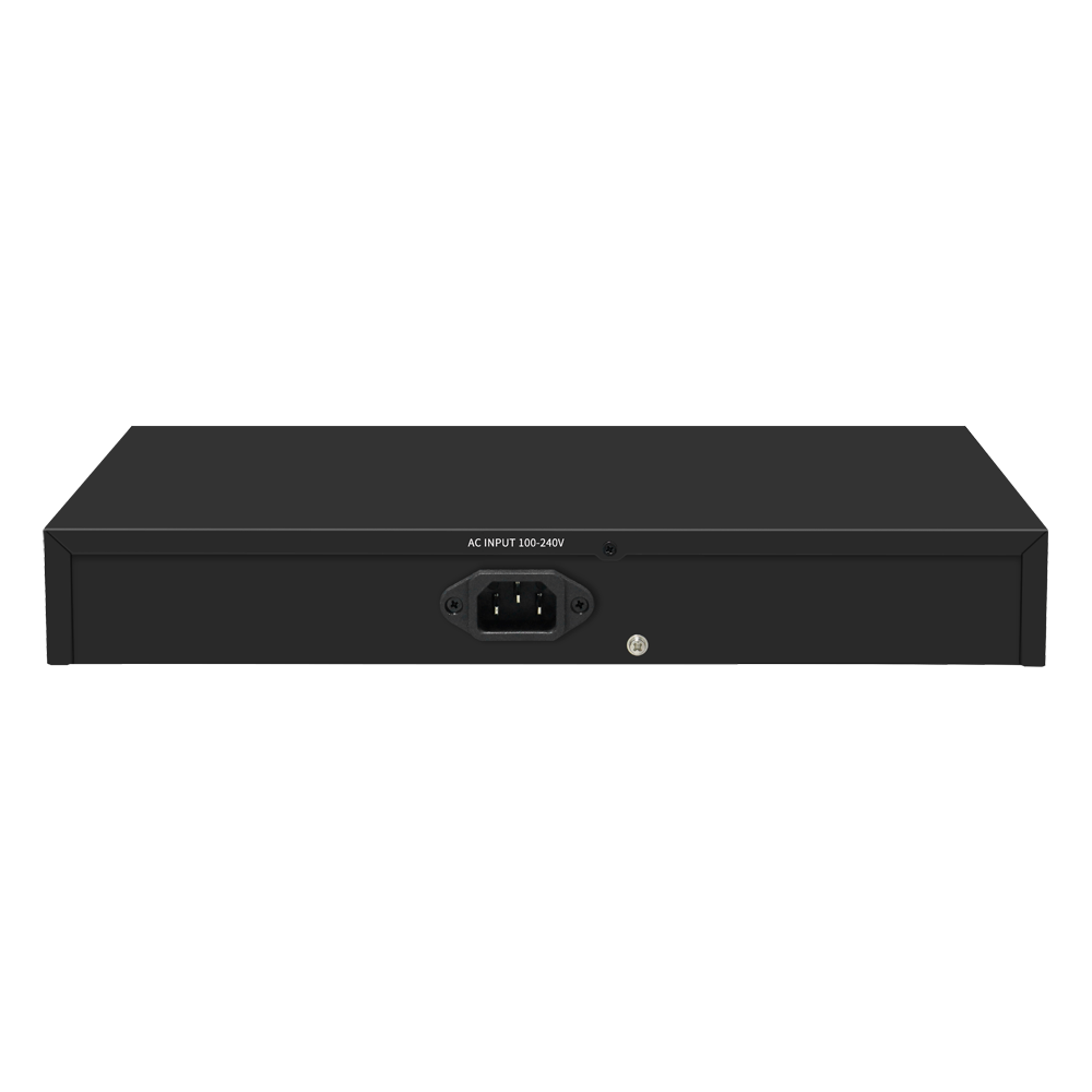 Switch PoE - 24 porte PoE + 2 Gigabit Port + 1 SFP Gigabit - Velocità 10/100 Mbps - Fino a 300 W in totale - Portata fino a 250m (Porte 9-24) - Norma IEEE802.3at (PoE) / af (PoE+)