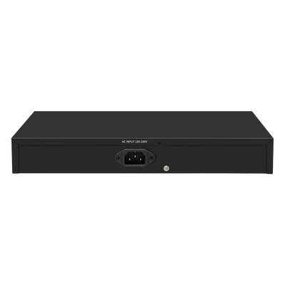 Switch PoE - 24 porte PoE + 2 Gigabit Port + 1 SFP Gigabit - Velocità 10/100 Mbps - Fino a 300 W in totale - Portata fino a 250m (Porte 9-24) - Norma IEEE802.3at (PoE) / af (PoE+)