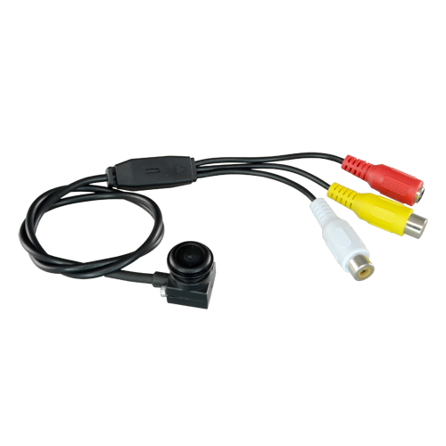 Ultra mini cámara - 1/4" Aptina© 960H CMOS MT9V139 - Cable de extensión de 0,5 metros - Lente gran angular 1,8 mm - 0,1 Lux / F2.0 - 14 x 14 x 20 mm, 27 g