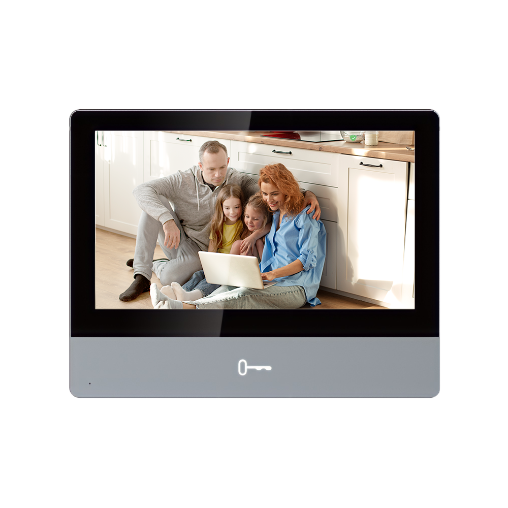 Monitor per videocitofono - Display IPS di 7" - Audio bidirezionale - TCP/IP, SIP - Slot per scheda microSD fino a 32 GB - Montaggio in superficie