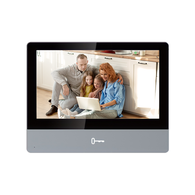Monitor per videocitofono - Display IPS di 7" - Audio bidirezionale - TCP/IP, SIP - Slot per scheda microSD fino a 32 GB - Montaggio in superficie