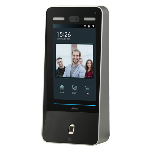 Attendance and access control terminal - Fingerprints and facial recognition - 10,000 fingerprints, 20,000 faces and 200,000 records - TCP/IP, USB and WiFi - 2 MP camera, with night light - Compatible with Smart-PSS