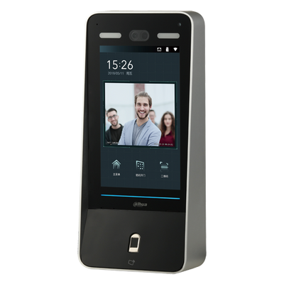 Terminale di controllo presenza e accesso - Impronte digitali e riconoscimento facciale - 10.000 impronte digitali, 20.000 volti e 200.000 record - TCP/IP, USB e WiFi - 2 Macchina fotografica MP, con luce notturna - Compatibile con Smart-PSS