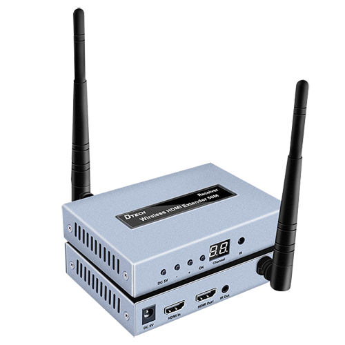 Extender wireless HDMI - Trasmettitore e ricevitore - Distanza 50 m - Protocollo WiFi 2.4GHz e 5GHz - Fino a 1080p - Alimentazione DC 5 V