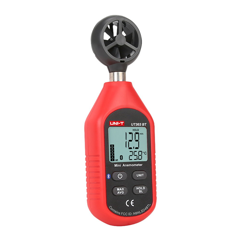 Portable Split Type Anemometer - High Accuracy Wind Speed Sensor - Temperature Sensor - Auto Power Off - Connect to APP via Bluetooth - Backlit LCD Display