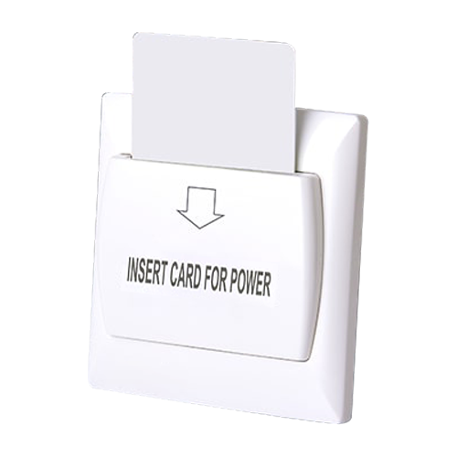 Hotelcard switch - Compatible with any type of card - Position LED - Made in fire resistant PC - Relay output - easy installation