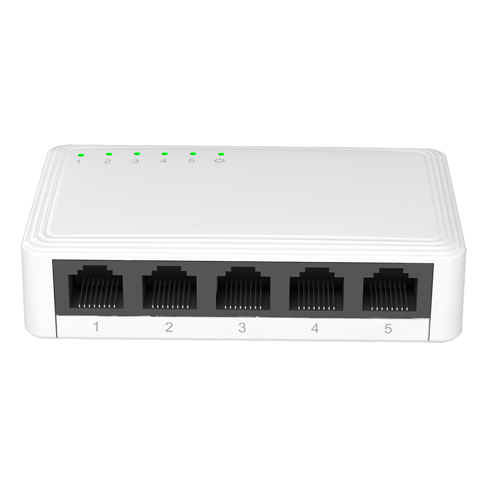 Switch da tavolo - 5 porte Gigabit - Velocità 10/100/1000 Mbps - Plug & Play - Tecnologia di risparmio energetico
