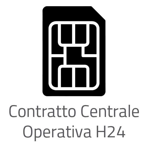 Ajax - Scheda SIM - Contratto di 1 anno con operatore mobile - Contratto di 1 anno con Centrale Operativa H24 - Comunicazione GPRS
